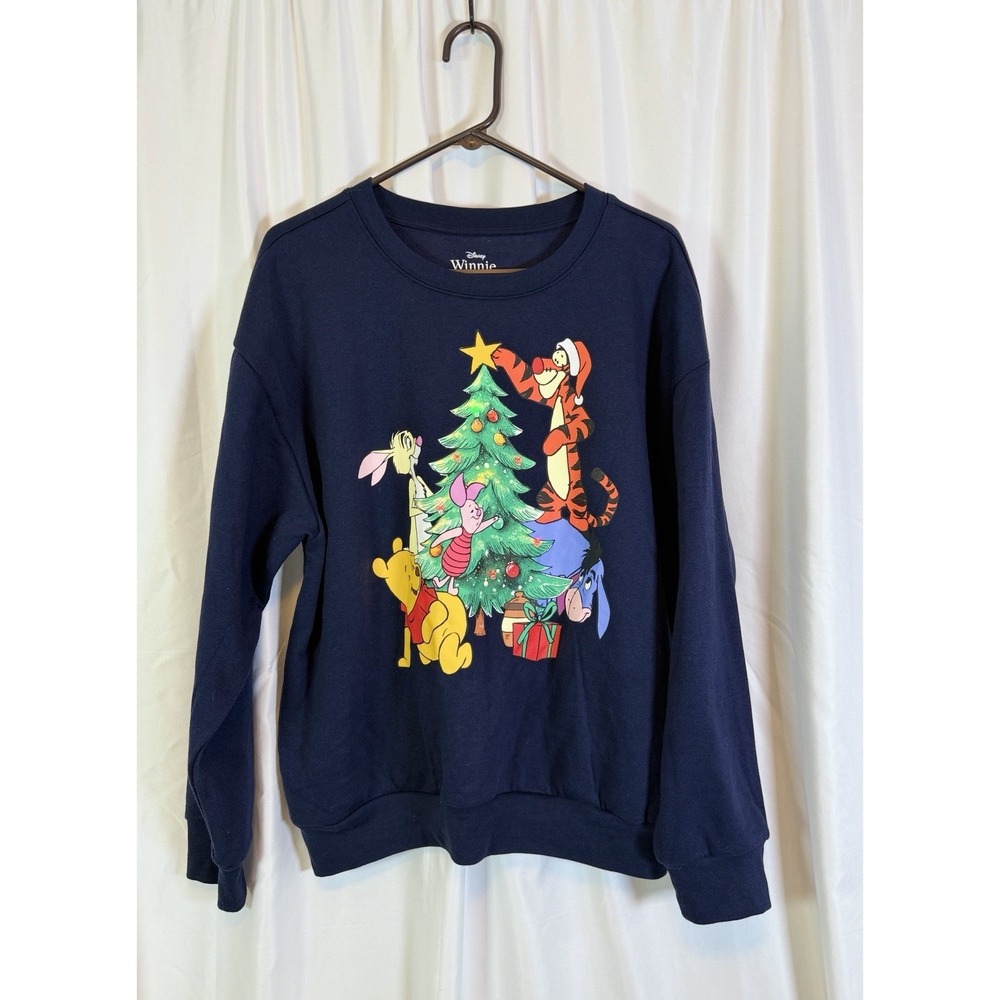 Disney Winnie The Pooh Light Up Christmas Sweatshirt XL 16-18 Eeyore Tigger etc